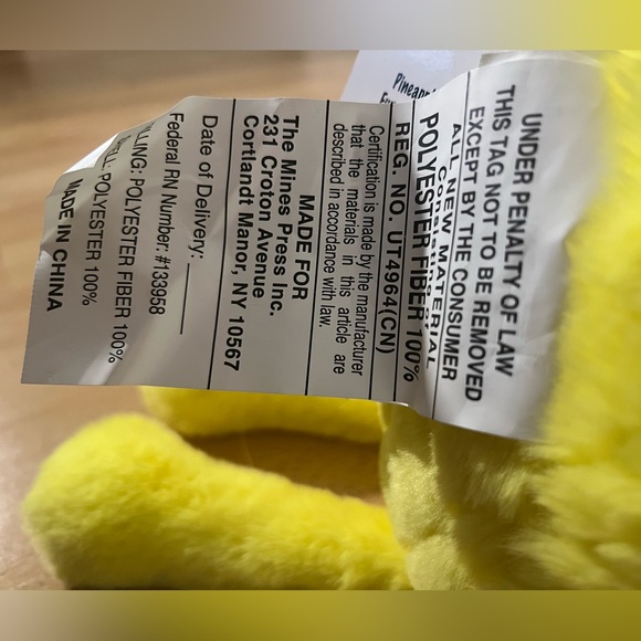 NWT 2 Scoops Kawaii Pineapple Plush Toy – Yellow Stuffed Animal - Super Soft - Picture 4 of 5